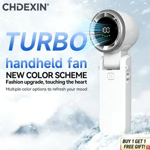 100-Speed Turbo Handheld Fan| High-Speed Foldable Neck Fan| Portable Mini Outdoor Fan