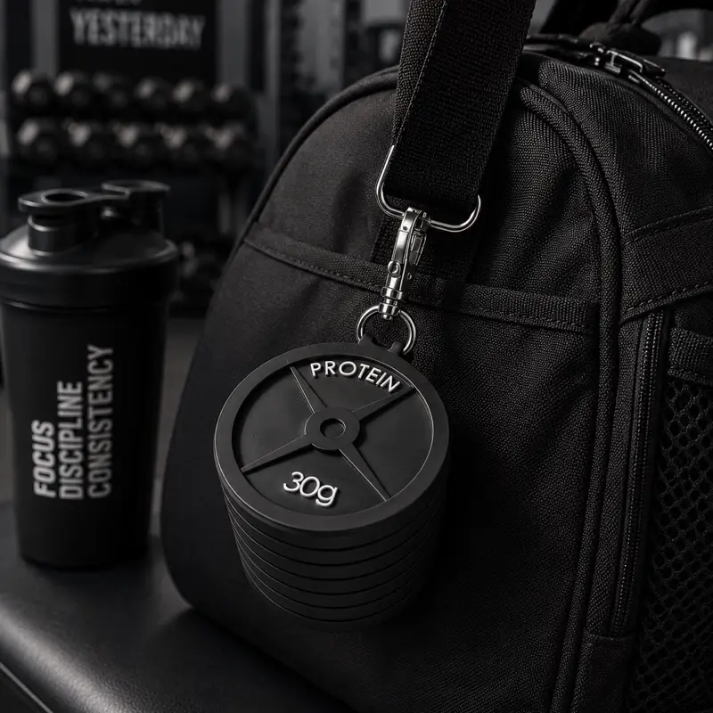 Protein Powder Keychain Container 30g | Portable Supplement Holder | Gym Essential
