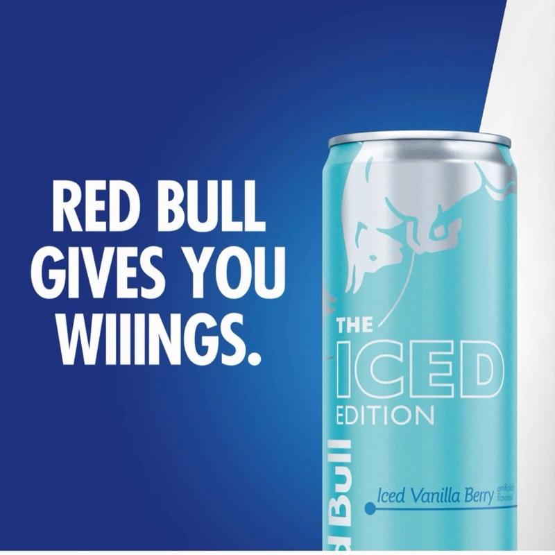 Red Bull iced vanilla berry 24 pack 12fl oz cans
