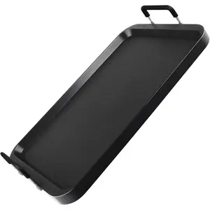 Non-Stick Aluminum Stove Top Flat Griddle, Warp-Resistant Double Burner Griddle for Glass and Gas Stove,  for Breakfast and Camping Indoor or Outdoor 17" x 10.5"