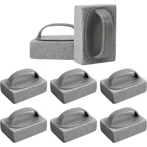 8 Pcs Hand-Held Pool Pumice Stone for Pool Tile,Pumice Flat Top Stone Removing Stains,Pool Stones Block with Handle for Swimming Pools Spa Tile Grout Concrete