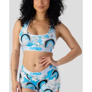 PSD Women's Warface Naval Shark Racerback Sports Bra - Comfortable, Breathable, Ultra-Light Fabric