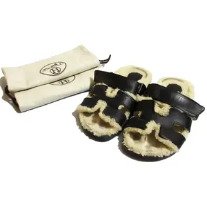 Pre-owned HERMÈS Others Small Leather Goods Hermes Chypre Mouton Sandals