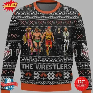 Macho Man Hulk Hogan Bret Hart Warrior Undertaker The Wrestlers WWE Ugly Sweater
