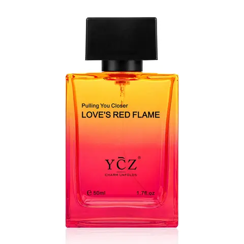 [YCZ] Love's Red Flame Perfume | 50 mL / 1.7 fl oz EDP | Warm Spicy Woody Fragrance | Men's Cologne | Warm, Alluring & Irresistibly Attractive, Long-Lasting for Dates and Evening Social Occasions, Inspired by the Spark That Draws Two People Closer