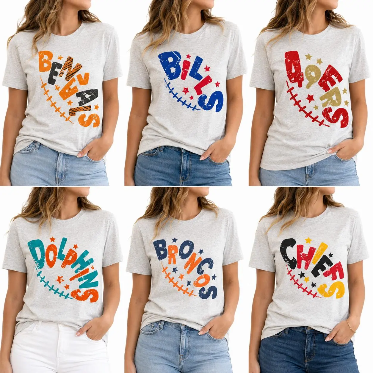 Football Team Tees, Slanted Football Sports T-Shirts, Hometown Game Day Shirt, Womens Sports Tees, Football Team Color T-Shirts