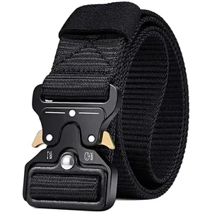 Tactical Belts For Men Military Style Work Hiking Riggers Web Gun Belt With Heavy Duty Quick Release Metal Buckle Tactical Accessories DOT Skull Cap Flame Design Breathable Winter Sports Knit Hat Mask Full Jaw Dance Sun Protection Balaclava