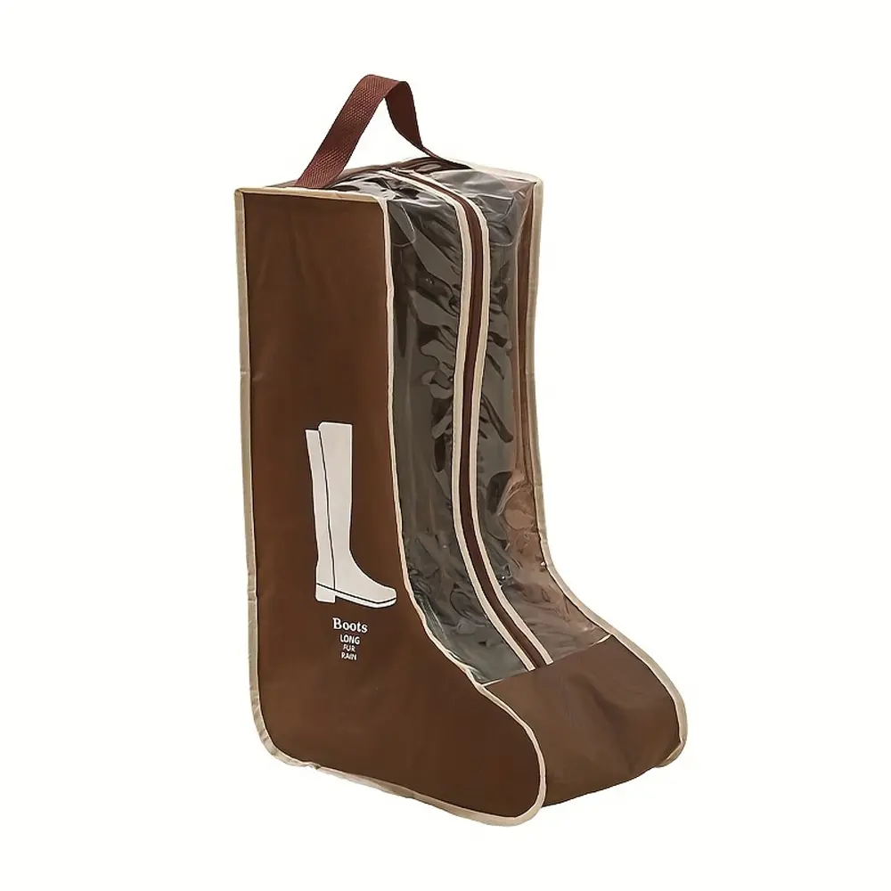 Boot Storage Bag, 1 Count Dustproof Waterproof Boots Storage Organizer with Zipper & Handle, Durable Pouch, Durable Non-woven Fabric Boots Storage Bag for Home, Shoe Bags