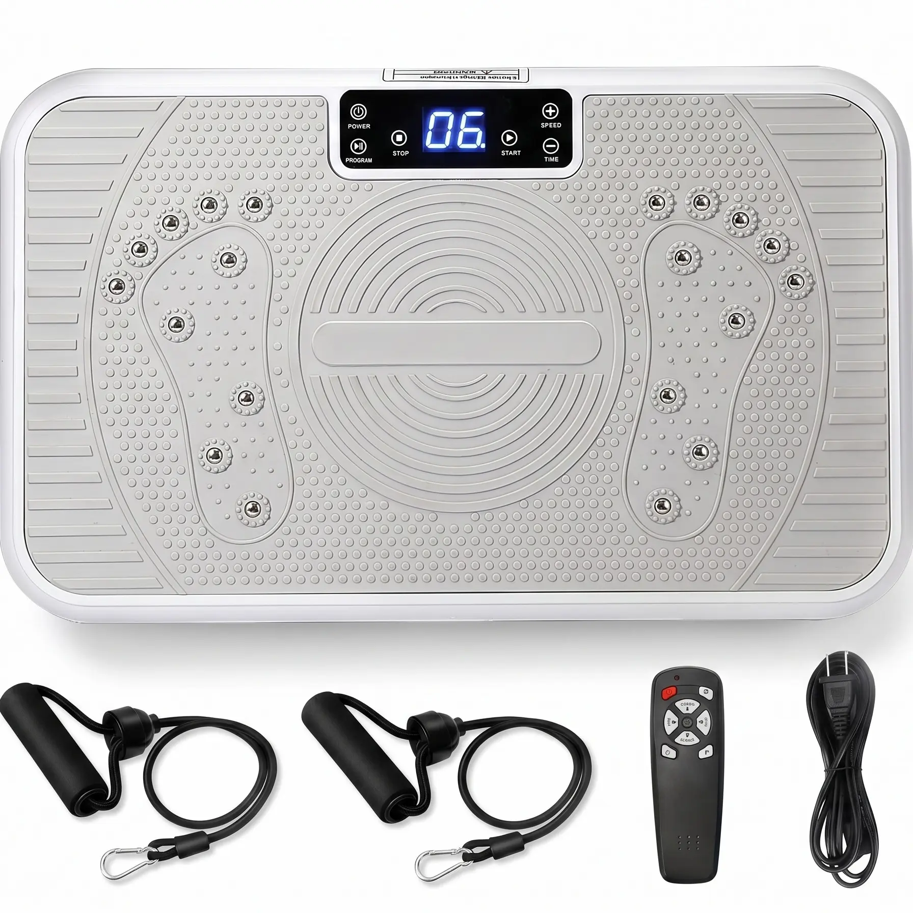 High-Power Vibration Plate Exercise Machine, Weight Capacity,  3Workout Modes for Home Gym Fitness Equipment Summervibes
