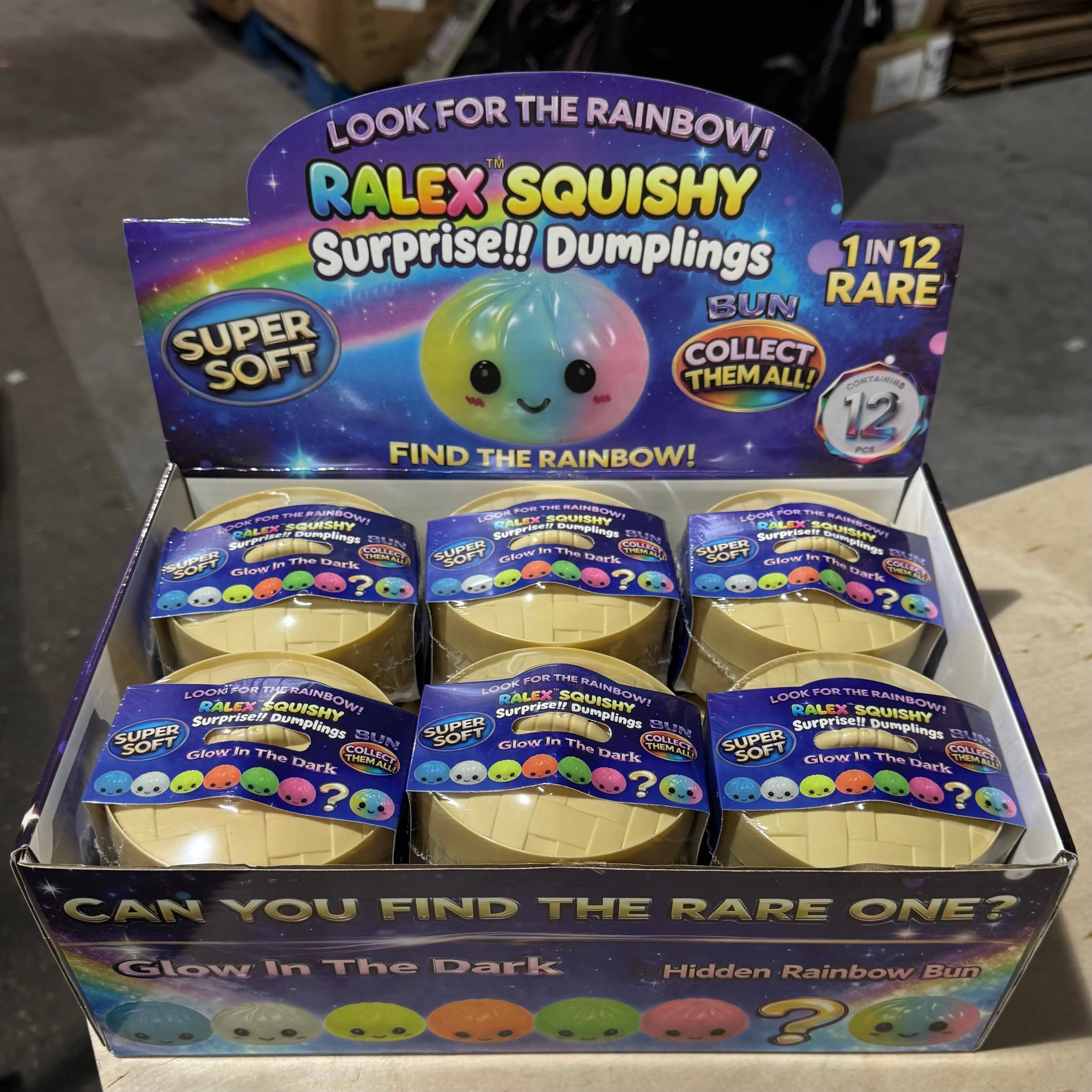 WRAPPED Glow in the Dark Rainbow Dumpling