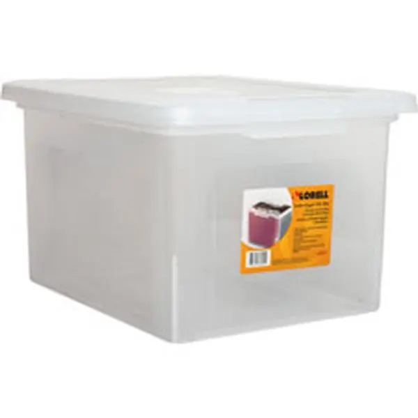 Lorell LLR68925BD Letter & Legal Stacking File Box - Clear