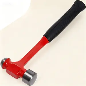 Heavy Duty Forging Ball Peen Hammer, 24 oz, Professional Striking Hammer for Metalwork, Shock Reduction Ergonomic Grip, One-Piece Forged Steel Head, Industrial Construction Tool