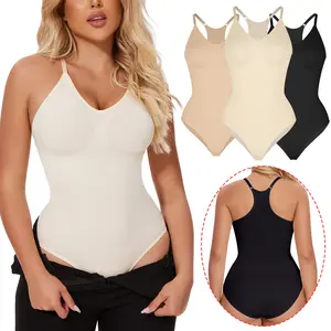 Bodysuit for Women Tummy Control Shapewear Racerback Body Shaper Tank Top,Ladies Body Suit Tank Top Plus Size S-3XL