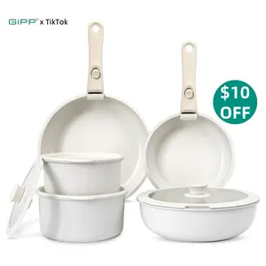 GiPP 11PCS Detachable Handle Cookware Set – Nonstick Pots and Pans Set, RV Kitchen Set, Stackable Space Saving, Oven Safe Frying Pans, PFOA Free, Easy Clean, Perfect for Small Kitchen & Travel | TikTok Shop Deal