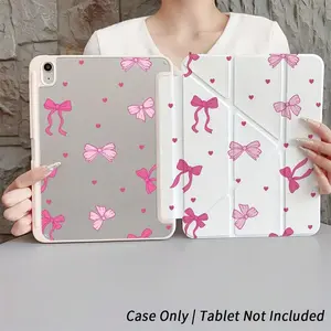 Stylish Bow Design iPad Case with Apple Pencil Holder Y Shape Stand for 10 9 Inch 10th Gen 11 Inch 11th Gen iPad Air Pro Mini 6 7 8 3 Inch 11 13 Inch iPad Pro M4 13 Inch iPad Air 2024 Spring Gift