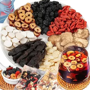 Ginseng Mulberry Herbal Tea, 30 bags Kidney Tea Formula Ginseng Six Treasure Tea, Organic Liver Support & Kidney Cleanse -Healthy Cleansing for Men & Women, Te Para Limpiar Los Riñones (30bag/3boxes)
