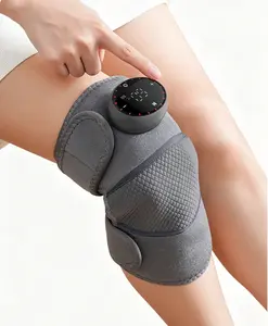 Heated Knee Massager Shoulder Heating Pads Elbow Brace 3 in 1 with Vibration, Cordless Rechargeable Heating Knee Warmers Wrap for Shoulder Elbow Knee Stress Relief