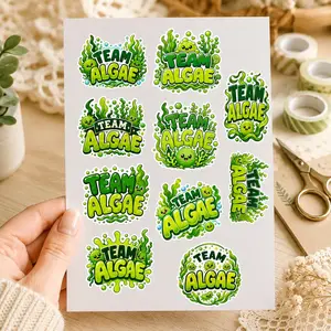 [Sticker Sheet] Team Algae Sticker Sheet, Antifa Algae Sticker Sheet Fan Gift