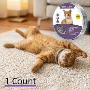 Adjustable Cat Anxiety Collar, 60-Day Calming Effect, Safe Non-Toxic Relaxing Lead, Reduces Stress & Fear, Vet Recommended