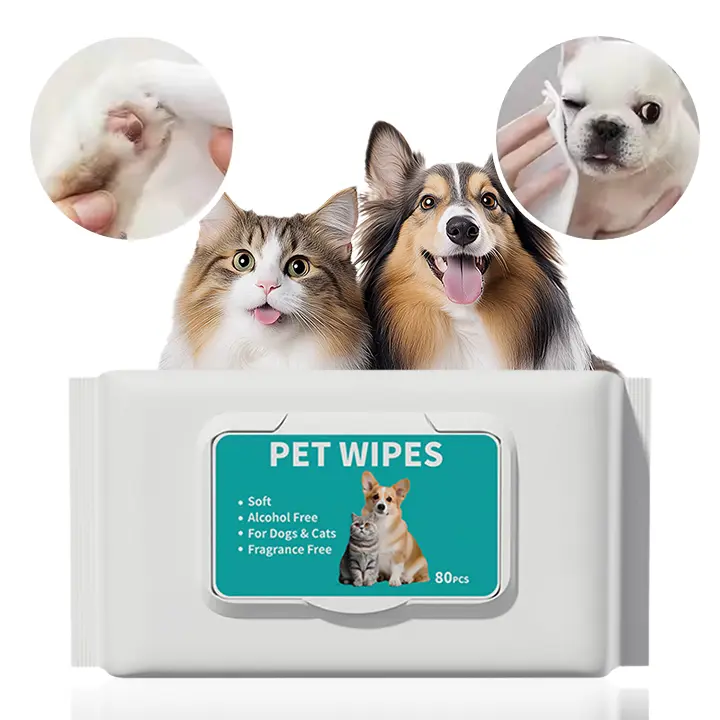80pcs/pack pet wipes