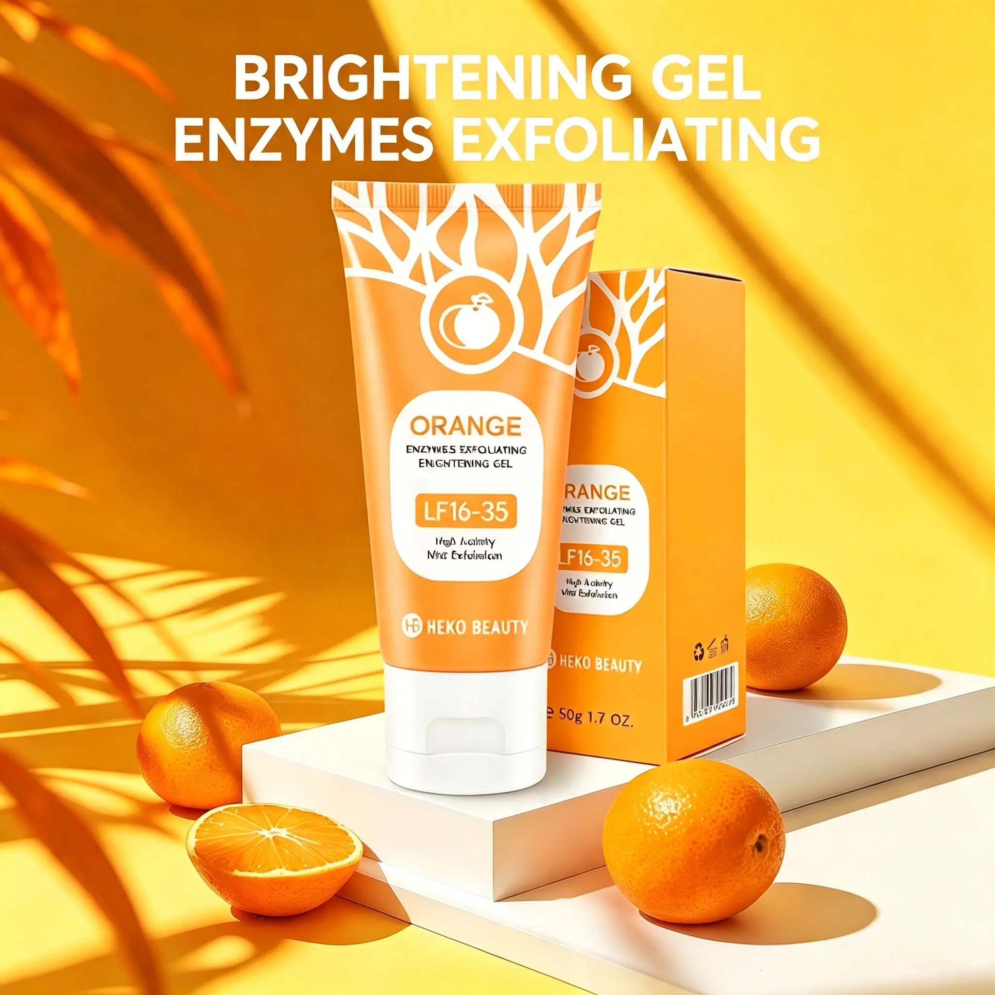Gentle Orange Enzyme Milk Exfoliating Gel (50g), fast-acting, non-irritating, exfoliating and brightening gel softens skin, removes keratosis pilaris, and deeply cleanses. Scented