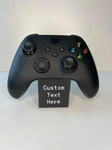 Custom Stand for Xbox Controller - Personalized Text Display - Black Stand