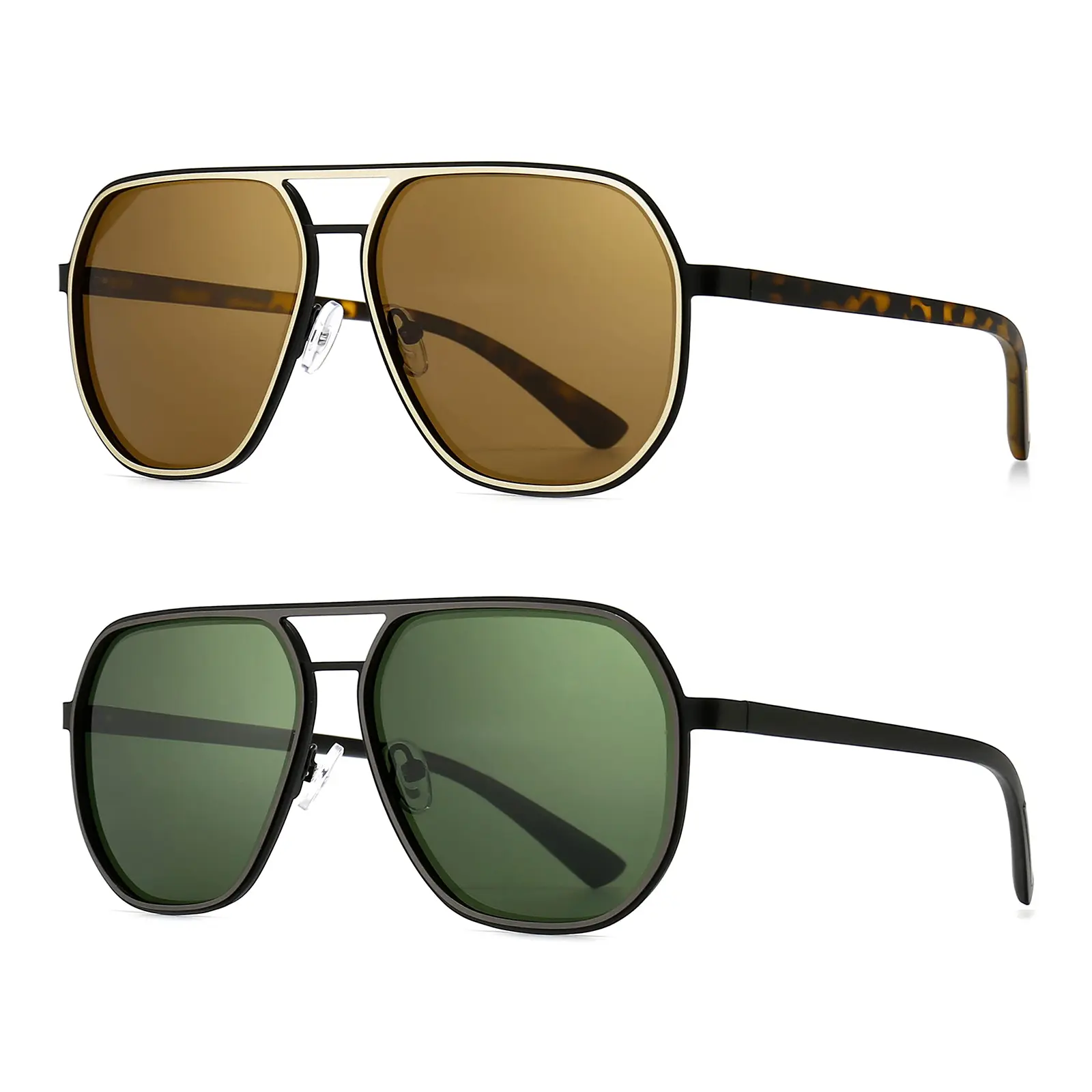 Amber/Brown+Gunmetal/Dark Green