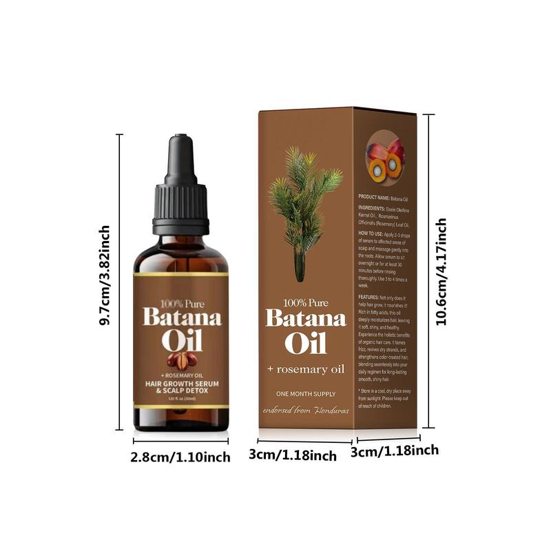 Batana Oil for Hair,Hair Oil with Rosemary for Hair Growth - 100% Organic Batana Oil ,Healthy Hair, Make Hair Longer Fuller Thicker, Organic Batana Oil with Rosemary,Organic Rosemary Oil Vitamin E Nourish Scalp,for All Hair Types