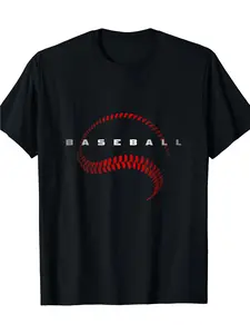 Baseball Apparel - Baseball T-Shirt, Men'S T-Shirt, 220gHot selling items, Gift, Fashionable, Unisex, Vintage, Soft, Breathable, Casual - Crew Neck, Regular Fit - Machine Washable, Comfortable Cotton Crew Neck Short Sleeve Graphic Print T-Shirt