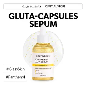 [ongredients Official Shop] Skin Barrier Glow Serum - Gluta-Capsules Serum with Panthenol for GlassSkin Care & Boost Glow 1.69 fl. oz. / 50ml