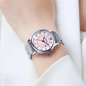 Balloon Series Light Luxury Women's Wristwatch with Burnt Blue Steel Hands and Calendar