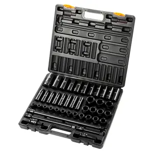 Impact Socket Set 1/2-Inch Drive, 43-Piece, 6-Point Sockets, Standard And Deep Well, Metric 9-30mm, Socket Set, Socket Assortment For Automotive And Mechanical Repairs For Home Garage And Workshop Use, Durable Tools
