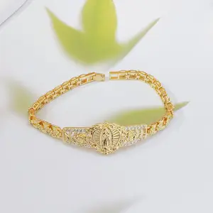Hypoallergenic Non Tarnish Trendy Jewelry Bracelet for Women Elegant Gold-Tone Rhinestone Design Perfect Gifts for Her