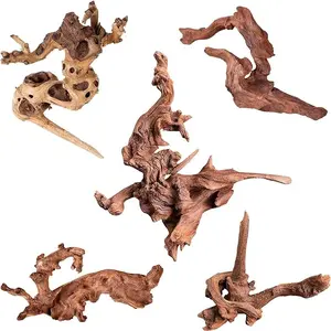Natural Small Coral Driftwood for Aquarium Decor Fish Tank Decorations, Assorted Driftwood Branch 4.5-7.5" 5 Pcs, Reptile Decor