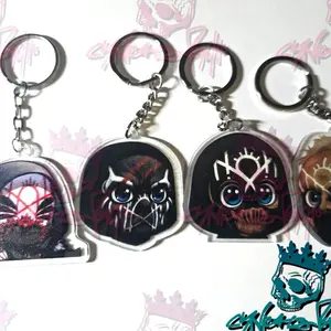 Sleep Token Chibi Style Keychain 2"x2" Vessel ii iii and iv Collectible Accessory for Fans Key Fob