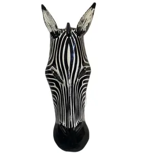 Exquisite African Cultural Wooden Zebra Mask for Festive Parties and wall hanging