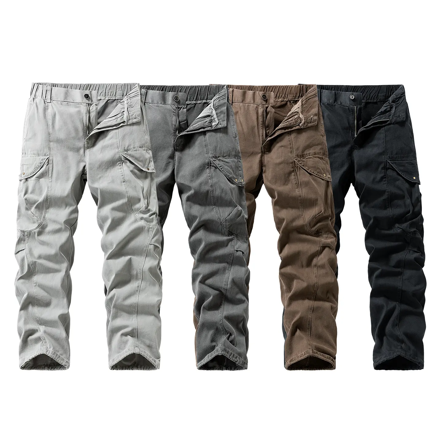 Men's pleated cuffed stacked baggy legged flared pants, button fly seamless patch striped trousers, soft cotton spandex wide leg jogger sweatpants perfect for streetwear spring casual campus daily wear