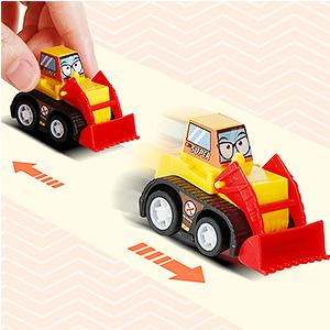 12 Plastic Easter Eggs Filled with Pull-Back Engineering Toys Gift for Easter Egg Hunt, Birthday Party for Kids Over 3 Years Old