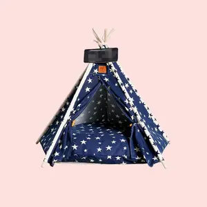 Blue Stars Design Pet Teepee