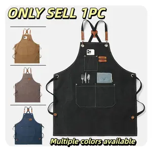Adjustable Carpenter Apron with Multiple Pockets, Polyester Blend, Ideal for Woodworking, Gardening, Cooking, DIY Projects, Kitchen Apron