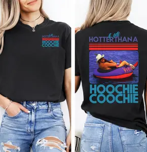 Hotter Than A Hoochie Shirt, Chattahoochee Alan Country Song Shirt, Music Fan Gift Unisex Short Sleeve Tee For Men Women, Graphic Streetwear TShirt