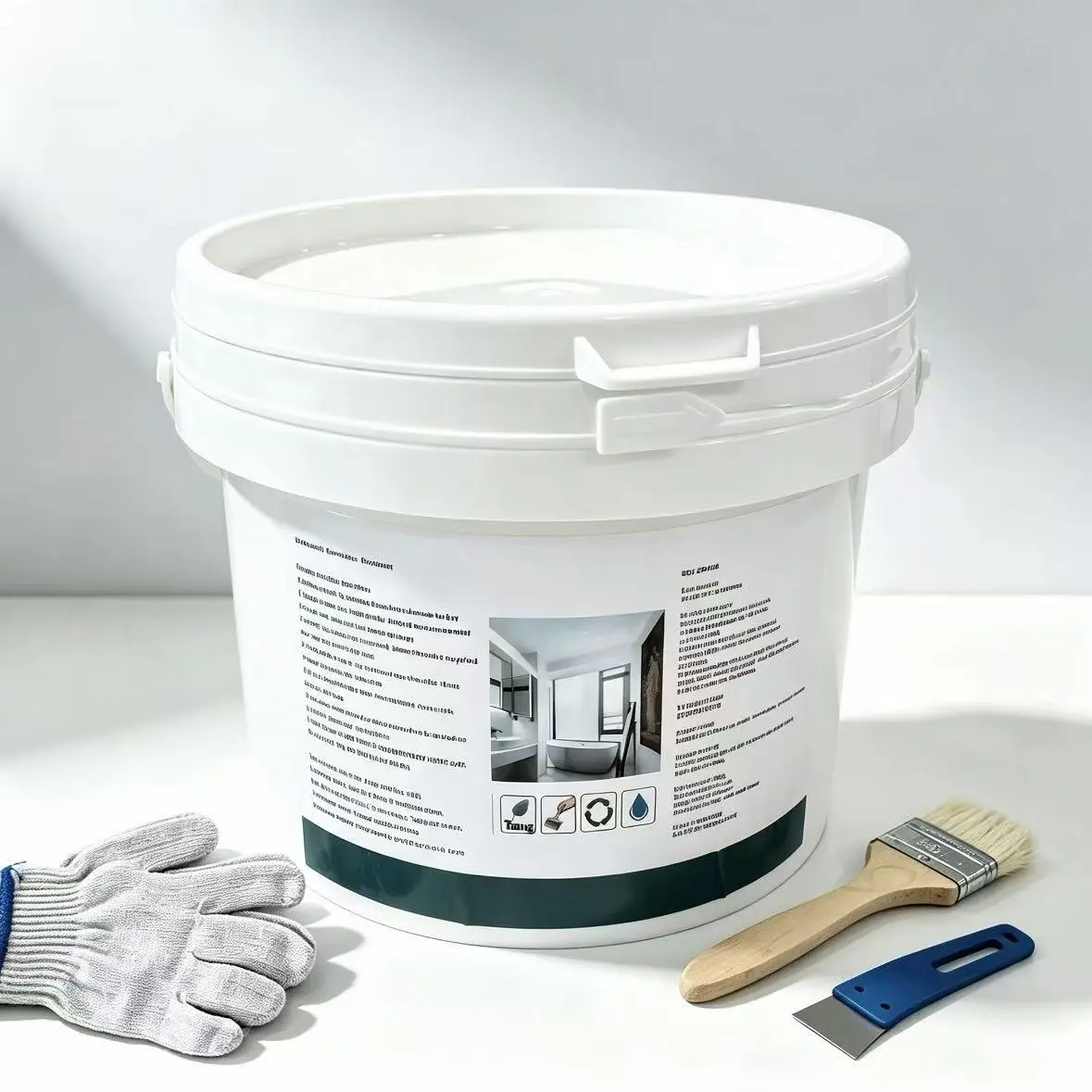 Transparent Waterproof Pegamento Bond, Easy Operation, High Viscosity Anti-Leak Adhesive Coating, Anti-Mold Anti-Rust Invisible Repair Paint for Roof, Bathroom, Tile, Metal, Quick Clear Drying Leak Repair Bucket with DIY Tools, Liquid Metal Resistant