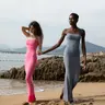 PUMIEY Sleeveless Bodycon Maxi Dress Snatched Second Skin Curve Dress Sexy Date Night Outfit
