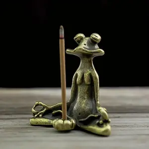 1pc,Mini Antique Frog Incense Holder - Stick Incense Burner for Home Decor and Meditation (Without Incense)