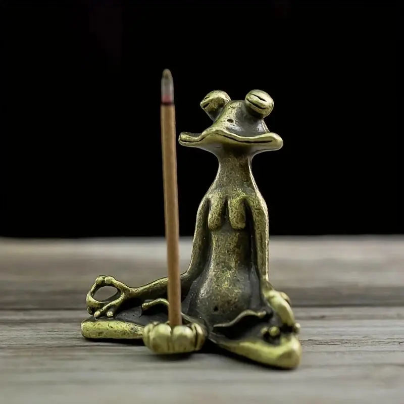 1pc,Mini Antique Frog Incense Holder - Stick Incense Burner for Home Decor and Meditation (Without Incense) Aroma
