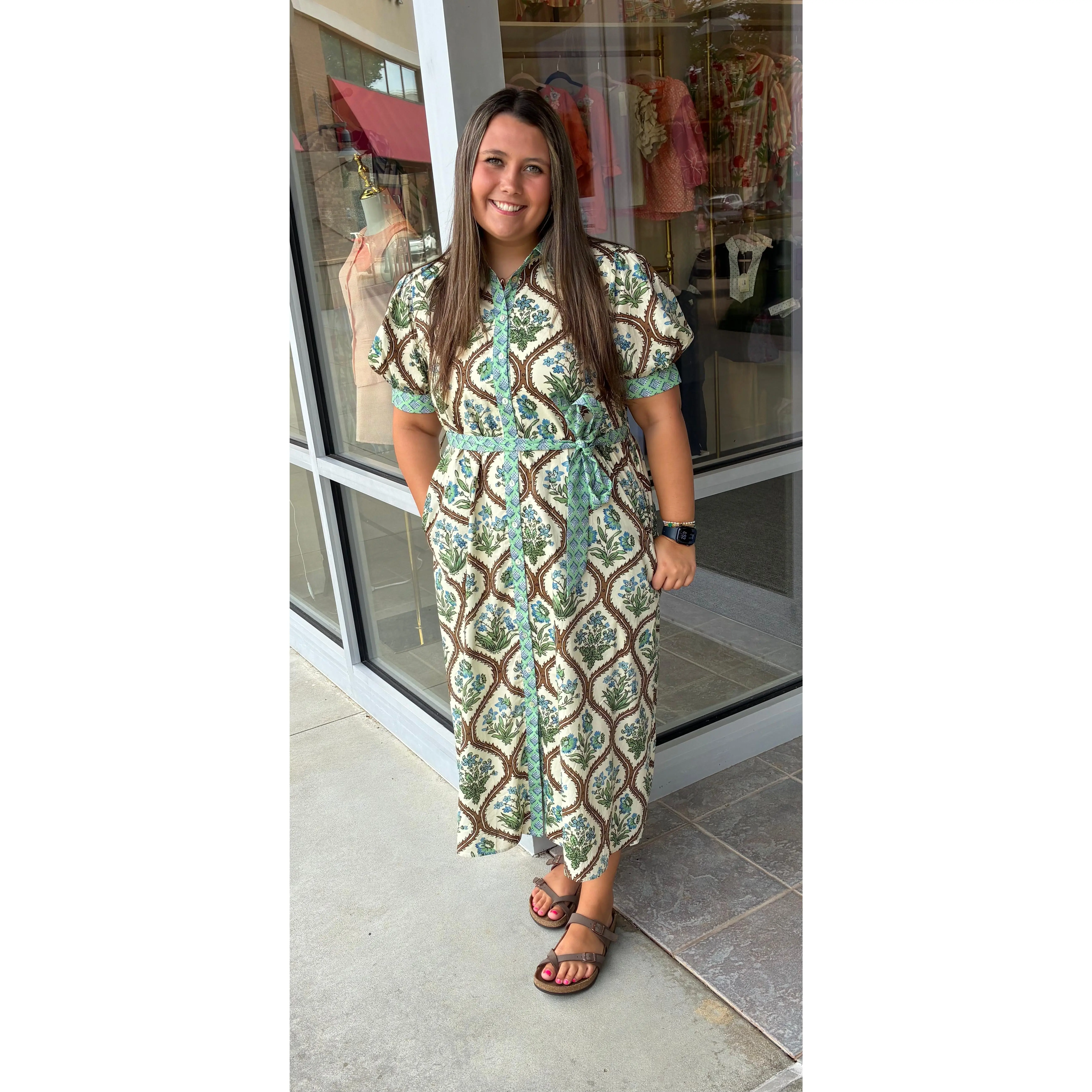 Hunter Green/Brown dress by Jodifl