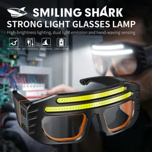 【TD-0303】SmilingShark LED Headlight Glasses Lamp Type-C Rechargeable Wide Beam Floodlight Lightweight Wearable Work Light for Night Fishing Maintenance Outdoor Essentials