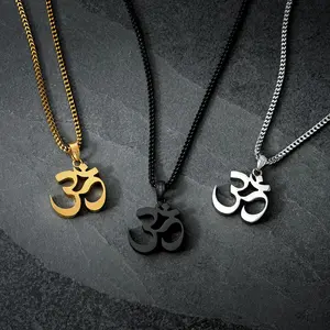 Men's Titanium Steel Trident Necklace, Female Hip-hop Cuban Rap Street Pendant Accessories, Personalized Trendy Brand Color Protection