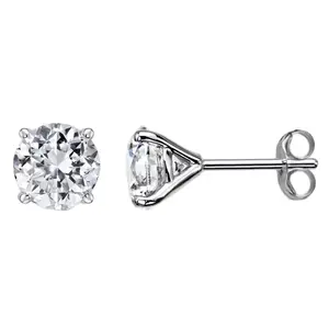 14K 1.00ctw Lab-Grown Diamond Stud Earrings, DEF Colored, VS2+ Clarity
