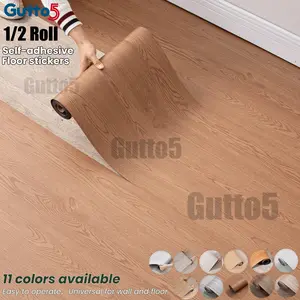 Luxury Vintage Self-Adhesive Wood Grain Floor Stickers, Waterproof Non-Slip Bedroom Decor, Kitchen Tile Decals, Bathroom Shower Panels